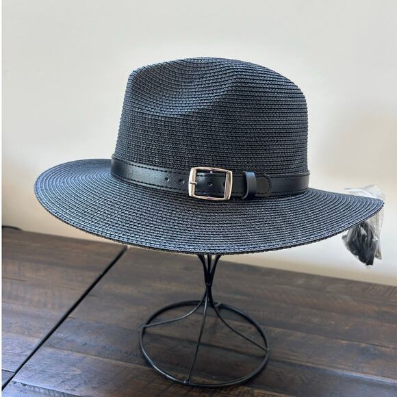 Panama Beach Hat Adjustable Fit Detachable Chin Strap Unisex Sun Hat UPF 80+ NWT - Picture 8 of 11